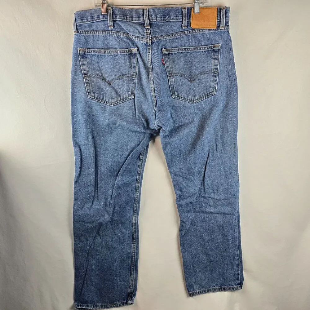 Levis 505 Jeans 38x30 Blue Denim Regular Fit Straight Leg 100% Cotton Normcore A